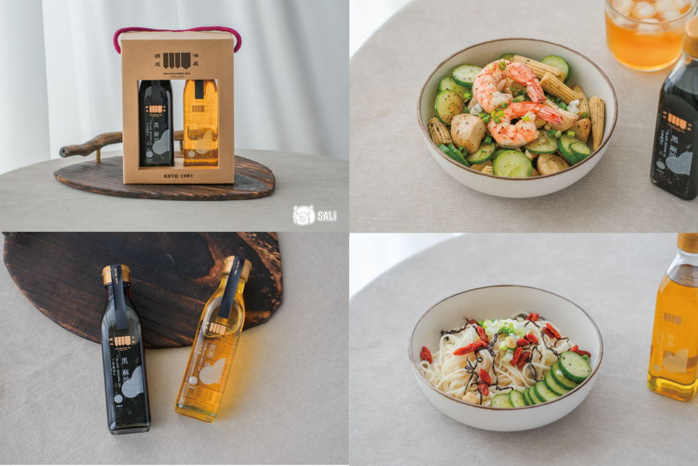 順成油廠 油好禮盒開箱 苦茶油拌麵、黑芝麻拌蝦，越新鮮越香的老味道