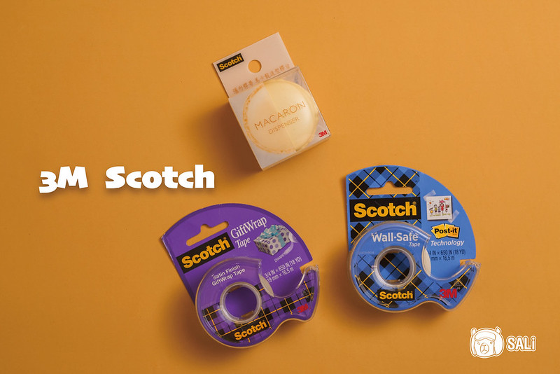 3M Scotch｜文具膠帶推薦，裝點生活中的小幫手！15禮物包裝膠帶、183可再貼護表面膠帶、馬卡龍造型膠台